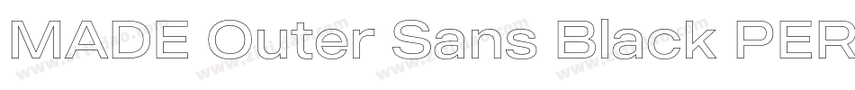 MADE Outer Sans Black PERSONAL USE字体转换